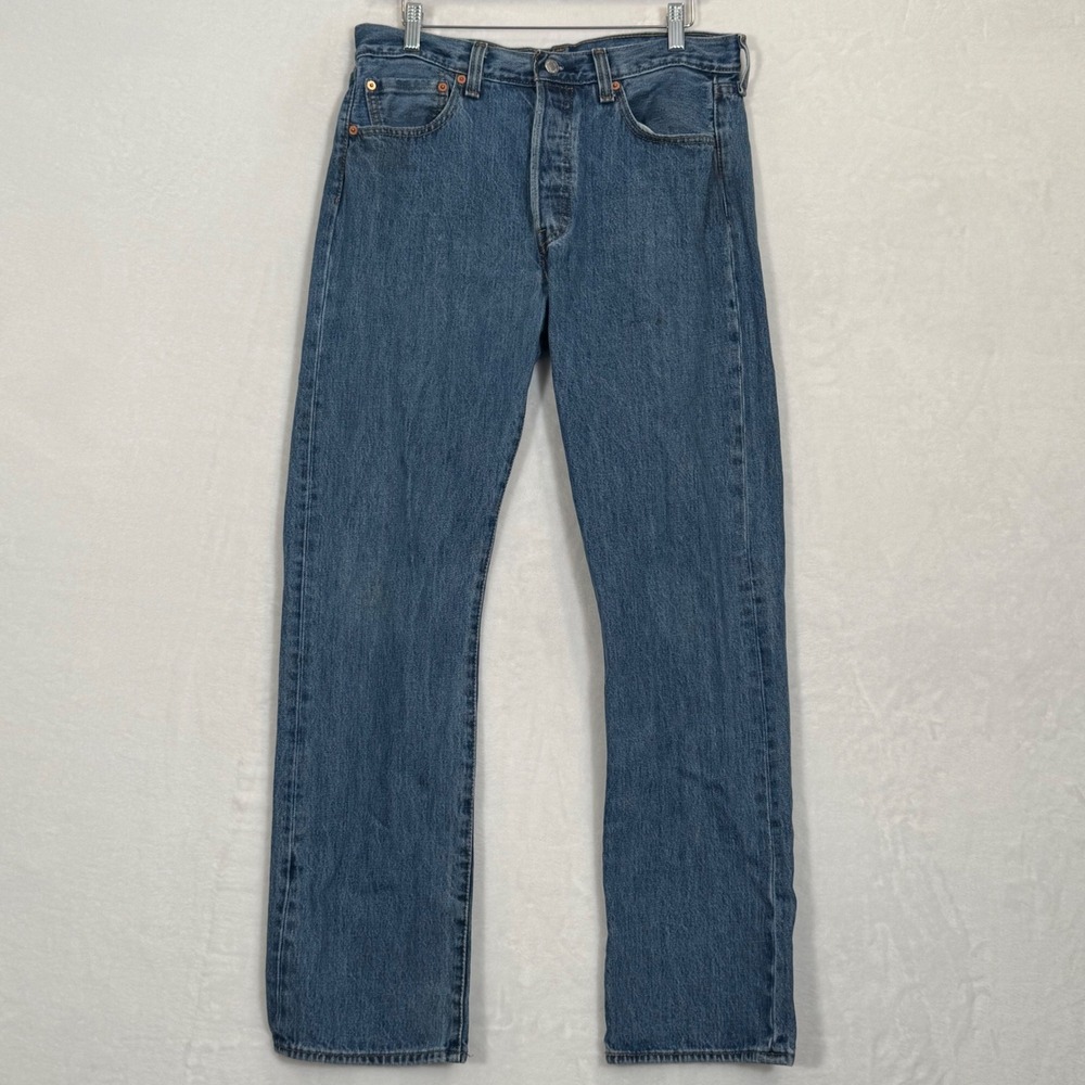 Levi's Blue 501 Original Fit Straight Leg Jeans 33x32